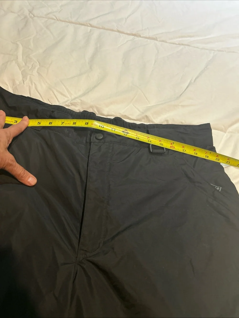 Columbia Men XL Black Cargo Pocket Snow Pants Zip Ankle Insulated ski Snowboard